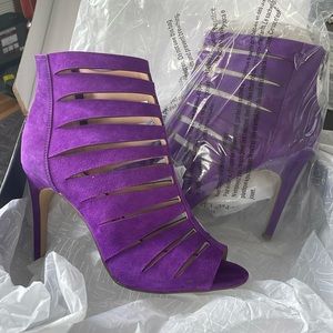 NWT INC Purple Suede Strappy Heels. Marked size 8 but run a little large. New